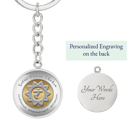 Solar Plexus Chakra - Confidence   Empowerment   Willpower - Affirmation Keychain - More Than Charms