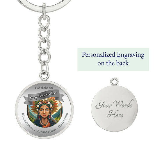 Papatuanuku- Affirmation Keychain For Abundance Connection Nurturing- More Than Charms