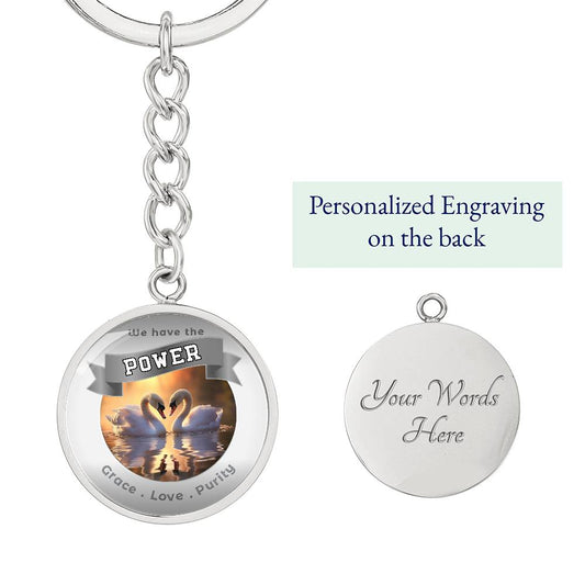 Swans - Power Animal Affirmation Keychain - More Than Charms