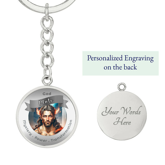 Pluto - Affirmation Keychain For Mystery Power Transformation More Than Charms