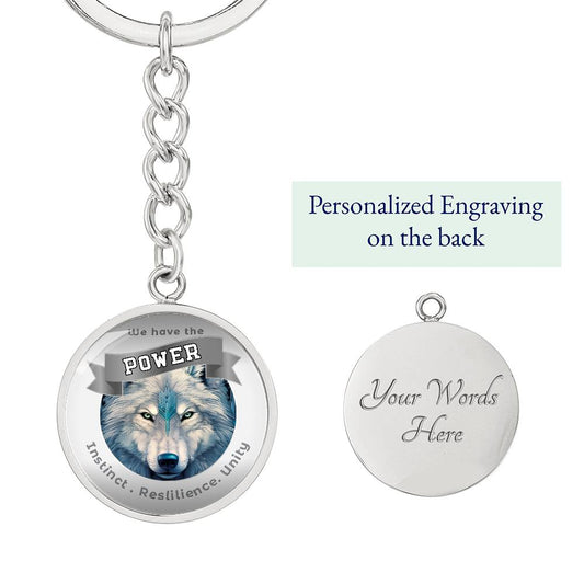 Wolf - Power Animal Affirmation Keychain - More Than Charms