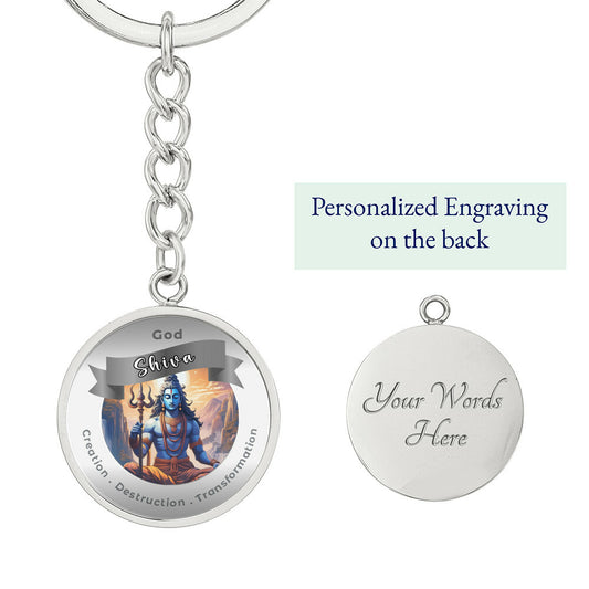 Shiva - Affirmation Keychain For Creation Destruction Transformation- More Than Charms