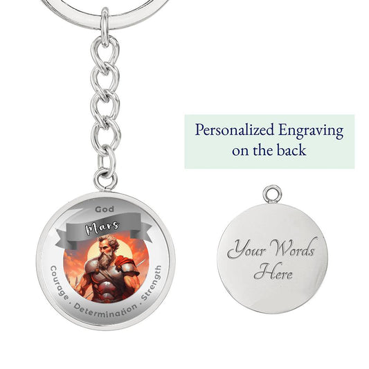 Mars- Affirmation Keychain For Courage Determination Strength - More Than Charms