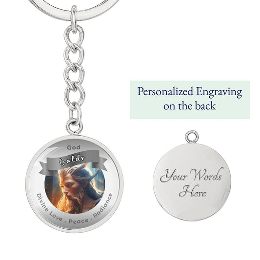 God Baldr  - Affirmation Keychain For Divine Love Peace Radiance - More Than Charms