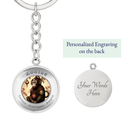 Monkey - Chinese Zodiac - Affirmation Keychain - More Than Charms