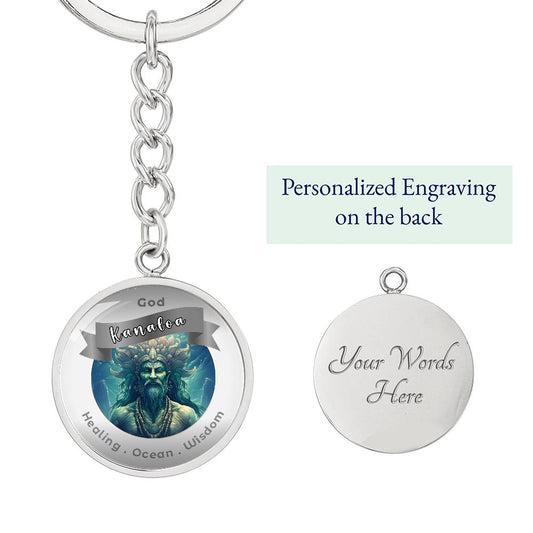 God Kanaloa - Affirmation Keychain For Healing Ocean Wisdom- More Than Charms