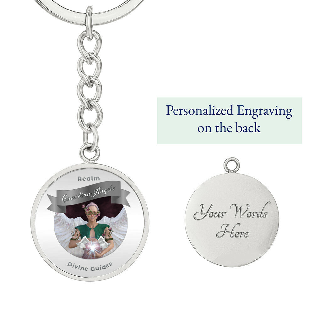 Guardian Angels - Angelic Realm Affirmation Keychain For Divine Guidance - More Than Charms