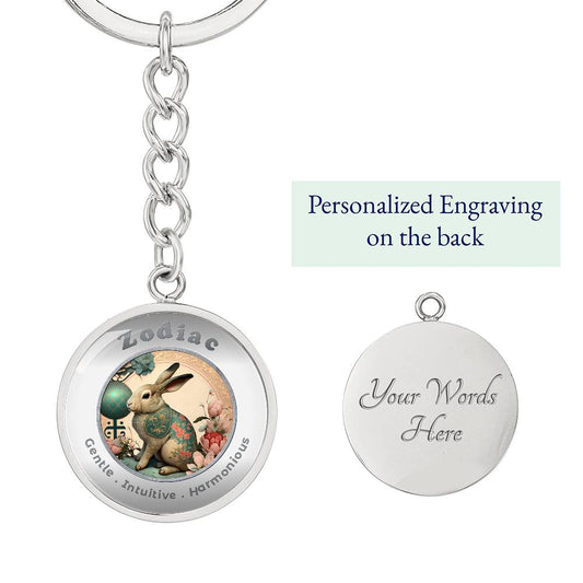 Rabbit - Chinese Zodiac - Affirmation Keychain - More Than Charms