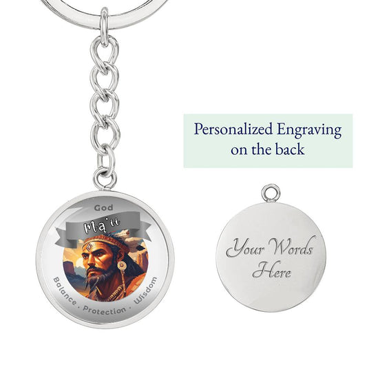 Mą’ii- Affirmation Keychain For Balance Protection Wisdom- More Than Charms