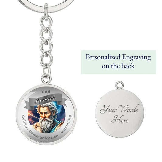 God Hermes - Affirmation Keychain ForAgility Communication Versatility More Than Charms