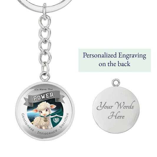 Lamb - Super Hero - Power Animal Affirmation Keychain - More Than Charms