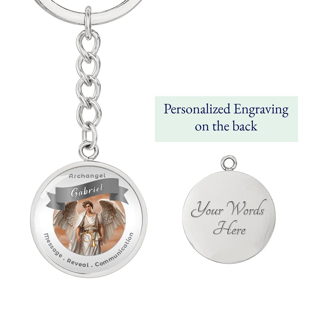 Archangel Gabriel - Archangel Affirmation Keychain For Messages, Revelation & Communication - More Than Charms