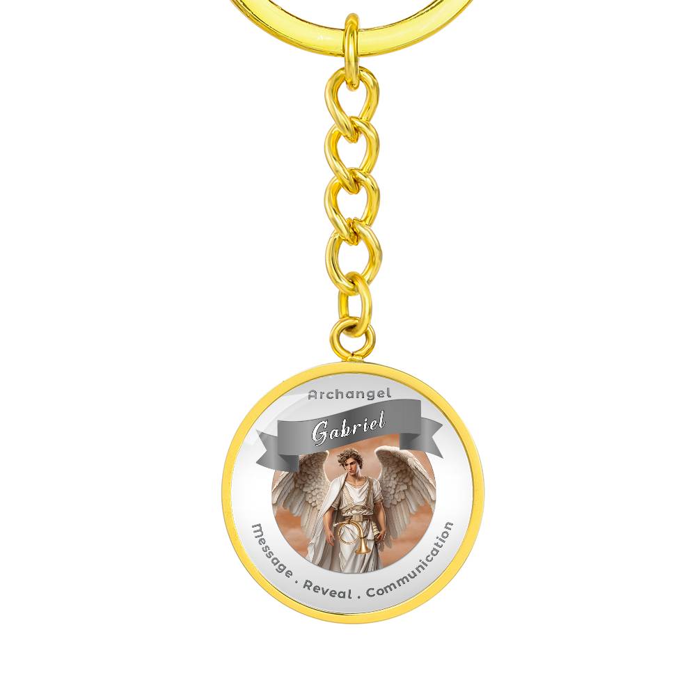 Archangel Gabriel - Archangel Affirmation Keychain For Messages, Revelation & Communication - More Than Charms