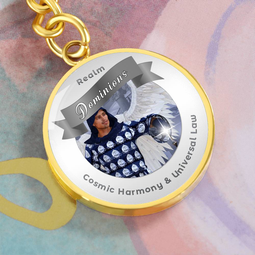 Dominions - Angelic Realms Affirmation Keychain For Cosmic Harmony & Universal Law- More Than Charms