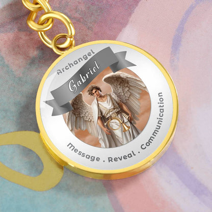 Archangel Gabriel - Archangel Affirmation Keychain For Messages, Revelation & Communication - More Than Charms