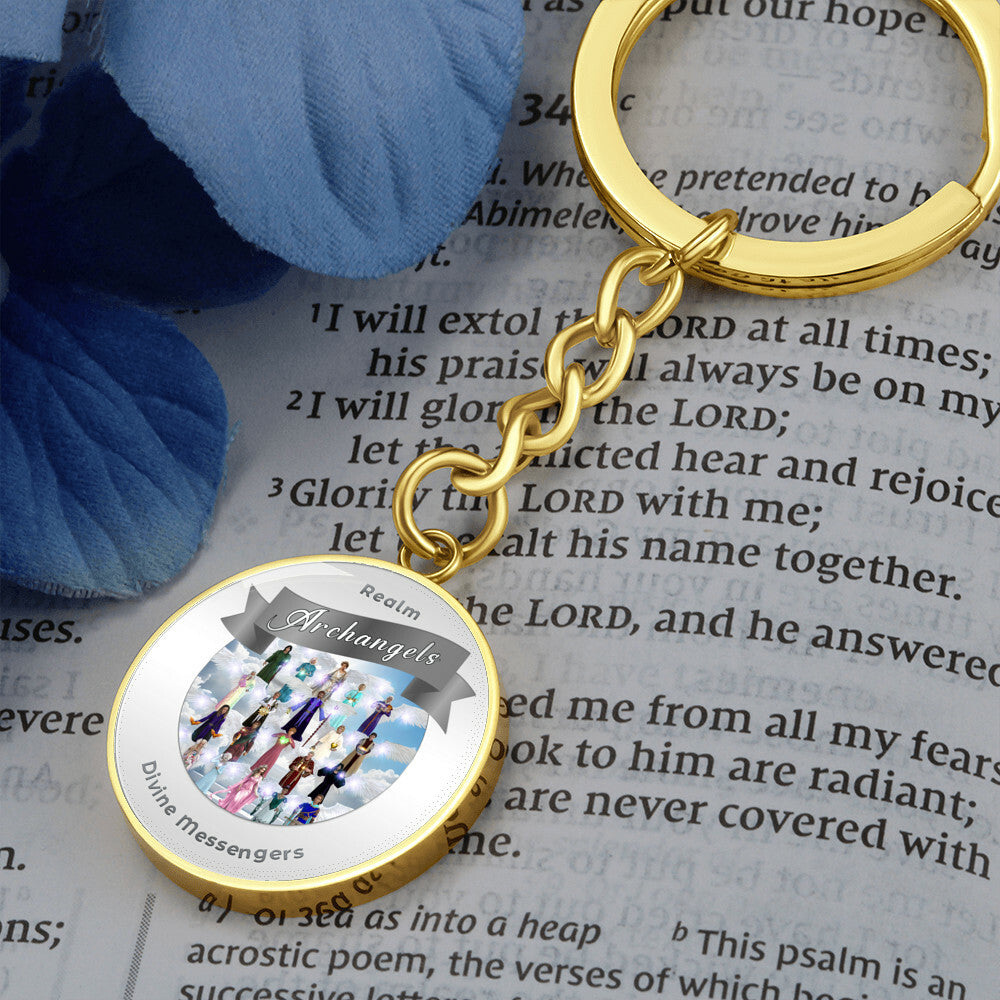 Archangels - Angelic Realm Affirmation Keychain For Divine Messengers - More Than Charms