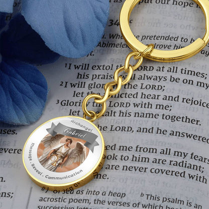 Archangel Gabriel - Archangel Affirmation Keychain For Messages, Revelation & Communication - More Than Charms