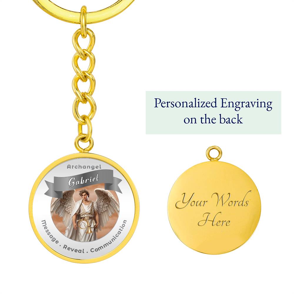 Archangel Gabriel - Archangel Affirmation Keychain For Messages, Revelation & Communication - More Than Charms