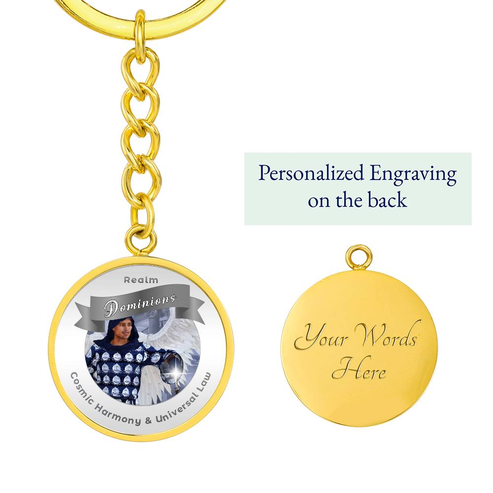 Dominions - Angelic Realms Affirmation Keychain For Cosmic Harmony & Universal Law- More Than Charms