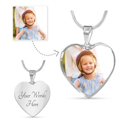 Personalized Heart Pendant - Upload Your Own Image - More Than Charms