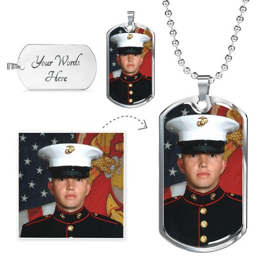 Personalized Dog Tag  Necklace - Upload Your Own Image - More Than Charms