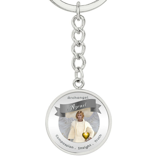 Archangel Azrael - Affirmation Keychain For Compassion, Insight & Truth - More Than Charms