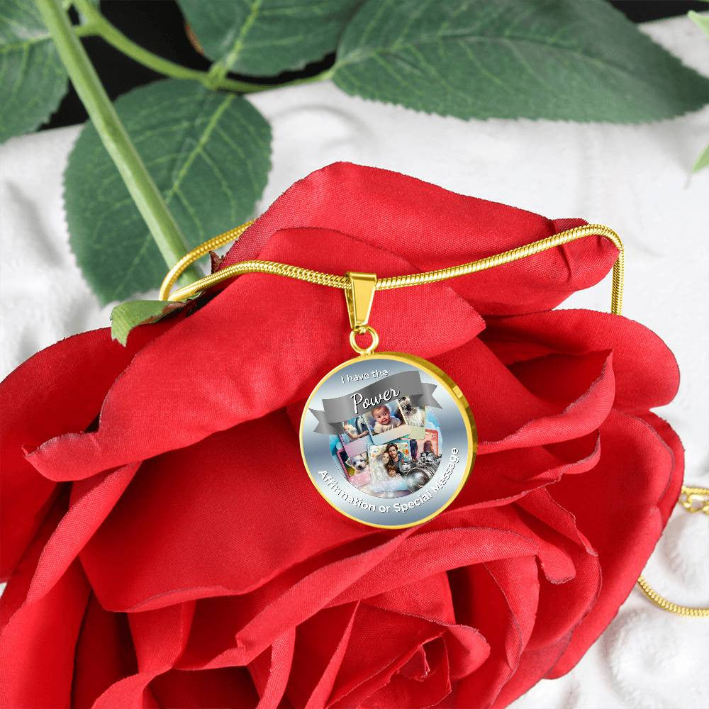 Personalized Circle Affirmation Necklace with Engraving - More Than Charms