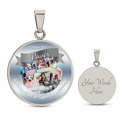 Personalized Circle Affirmation Necklace with Engraving - More Than Charms