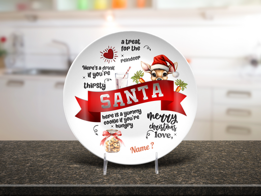 Santa Christmas Plate - Red - More Than Charms