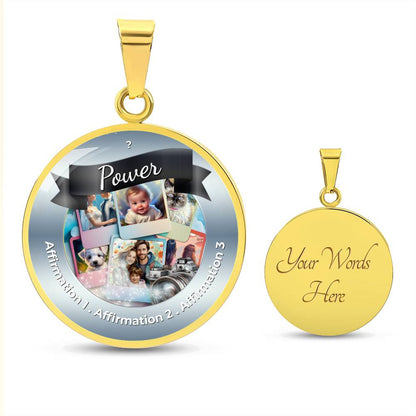 Personalized Circle Affirmation Necklace with Engraving - More Than Charms