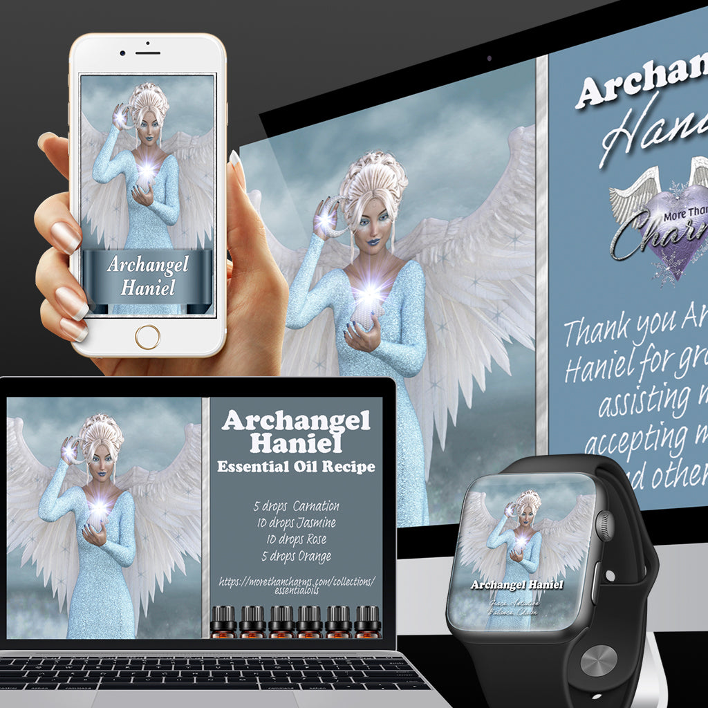 More Than Charms Archangel Haniel Wall Papers and Digital Cards