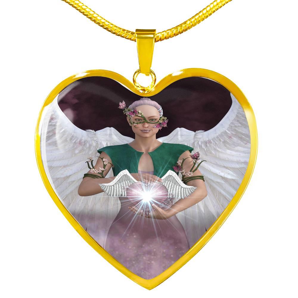 More Than Charms Guardian Angel Heart Pendant