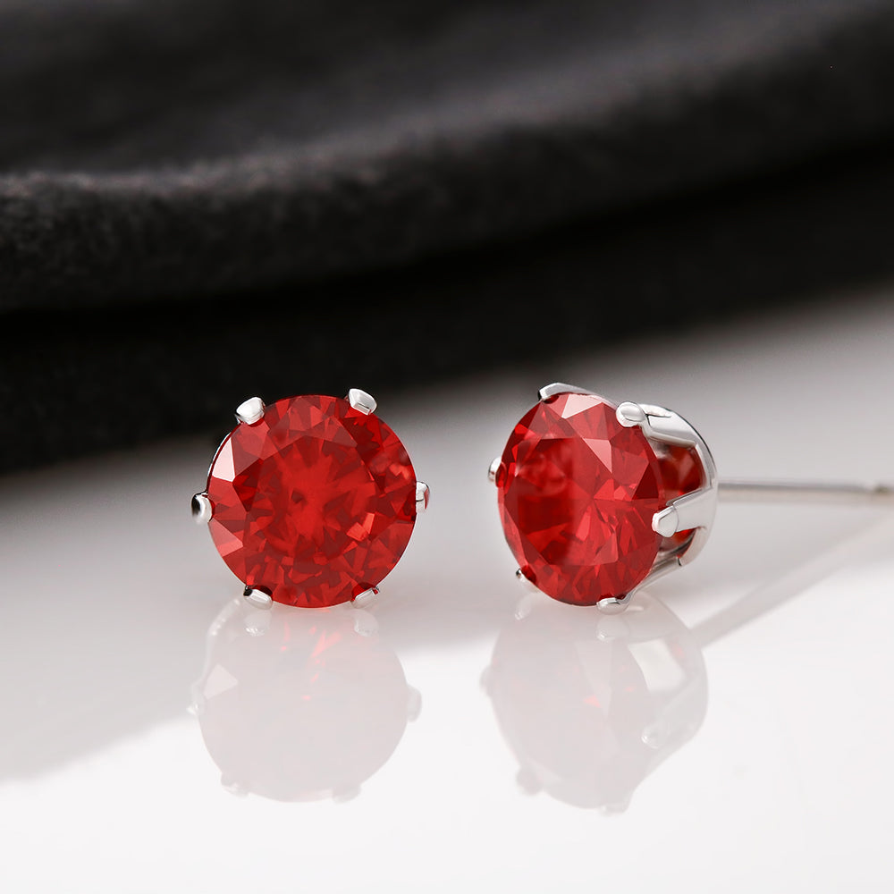 More Than Charms Red Cubic Zirconia Earrings