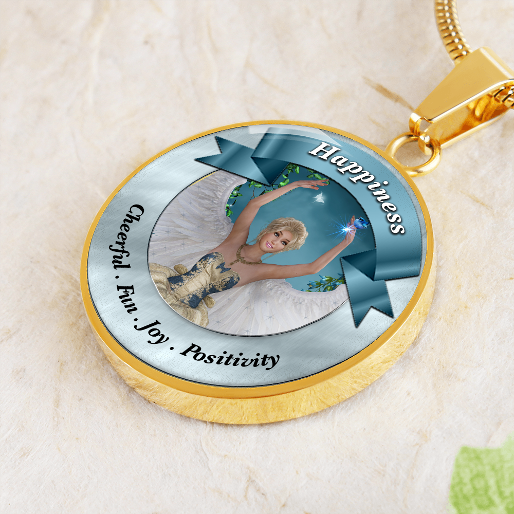 More Than Charms Angel of Happiness Luxury Affirmation Pendant