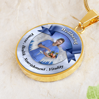 Angel of Wellbeing Luxury Affirmation Pendant
