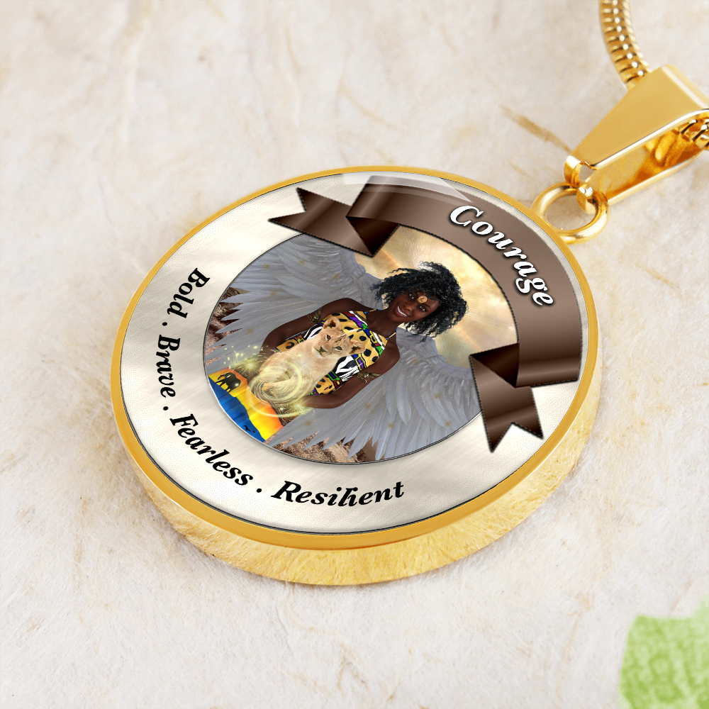 More Than Charms Angel of Courage Luxury Affirmation Pendant