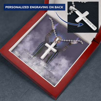 St Germain Personalized Cross Necklace.
