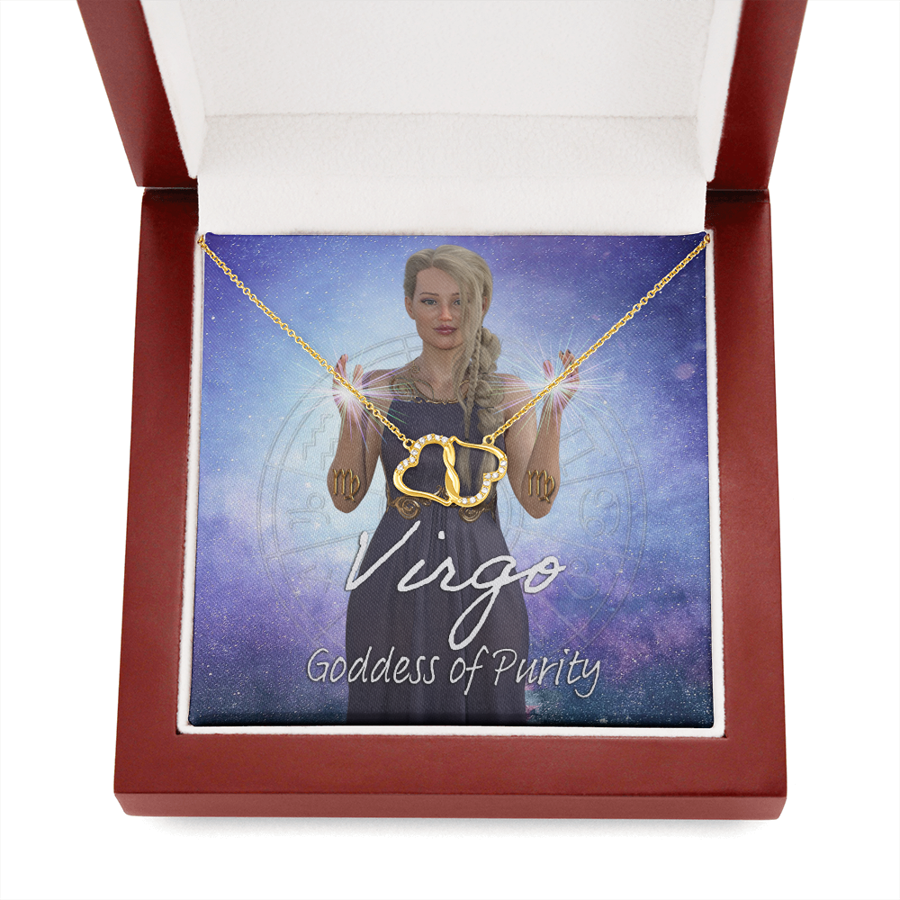 More Than Charms Virgo - Goddess Ever Lasting Love Gold And Diamond Pendant