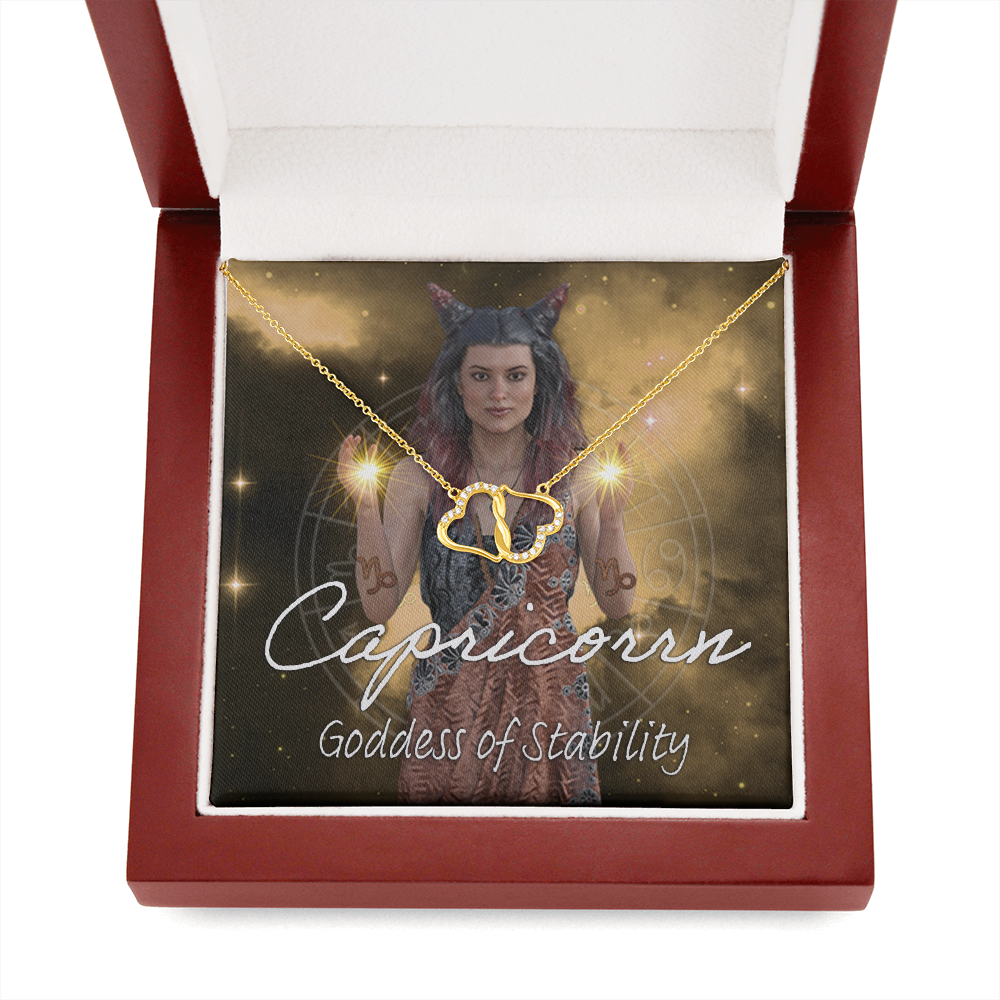 More Than Charms Capricorn - Goddess Ever Lasting Love Gold And Diamond Pendant