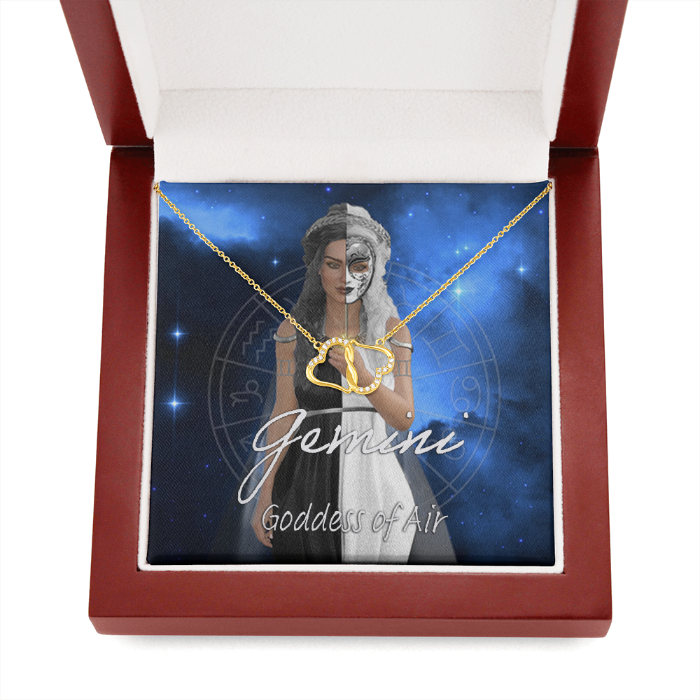 More Than Charms Gemini - Goddess Ever Lasting Love Gold And Diamond Pendant