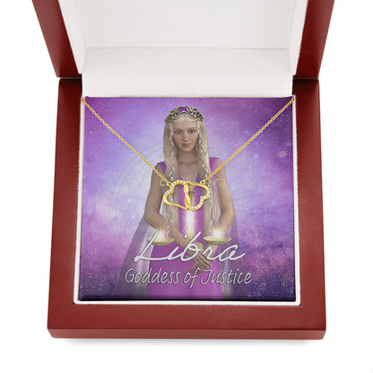 Libra - Goddess Ever Lasting Love Gold And Diamond Pendant