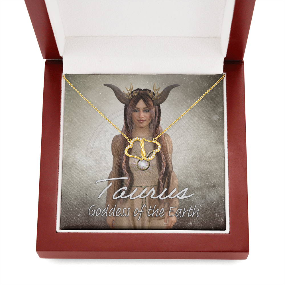 More Than Charms Taurus - Goddess Ever Lasting Love Gold And Diamond Pendant