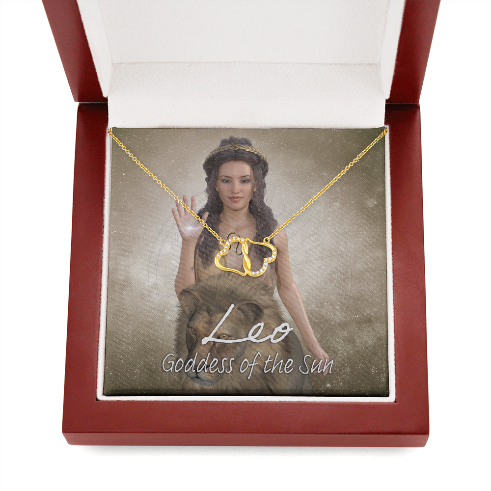 More Than Charms Leo - Goddess Ever Lasting Love Gold And Diamond Pendant