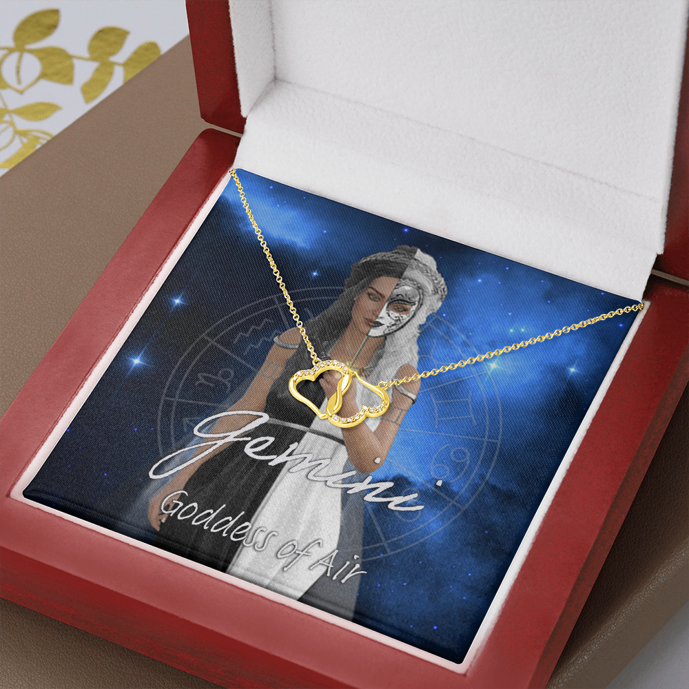 More Than Charms Gemini - Goddess Ever Lasting Love Gold And Diamond Pendant
