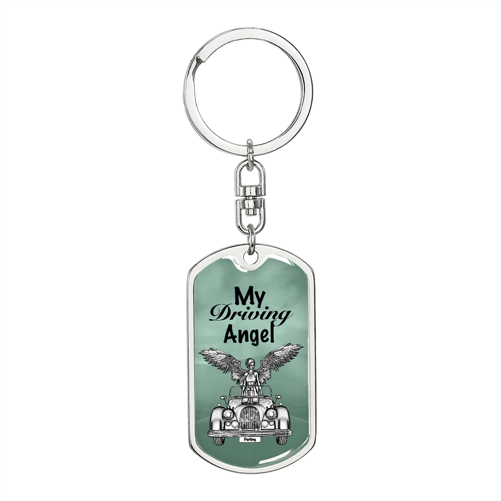 More Than Charms My Driving Angel- Green Keychain