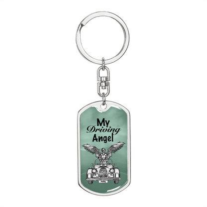 More Than Charms My Driving Angel- Green Keychain