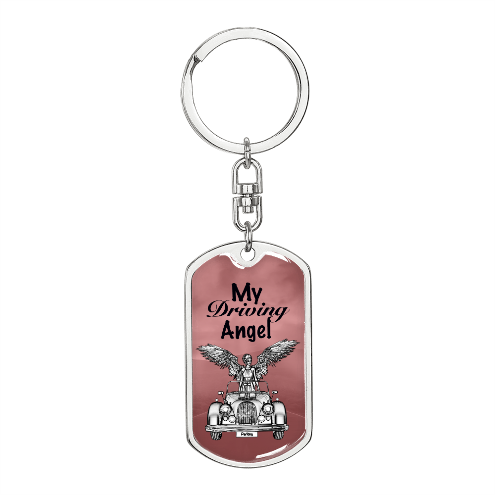 More Than Charms My Driving Angel- Red Keychain