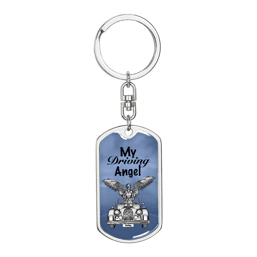 More Than Charms My Driving Angel- Blue Keychain