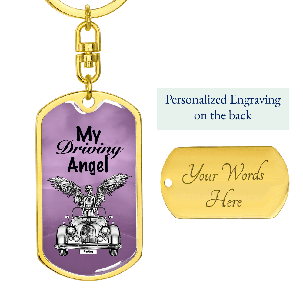 More Than Charms My Driving Angel- Pink Keychain