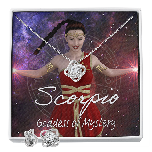 More Than Charms Goddess Scorpio Love Not Earring & Necklace Set